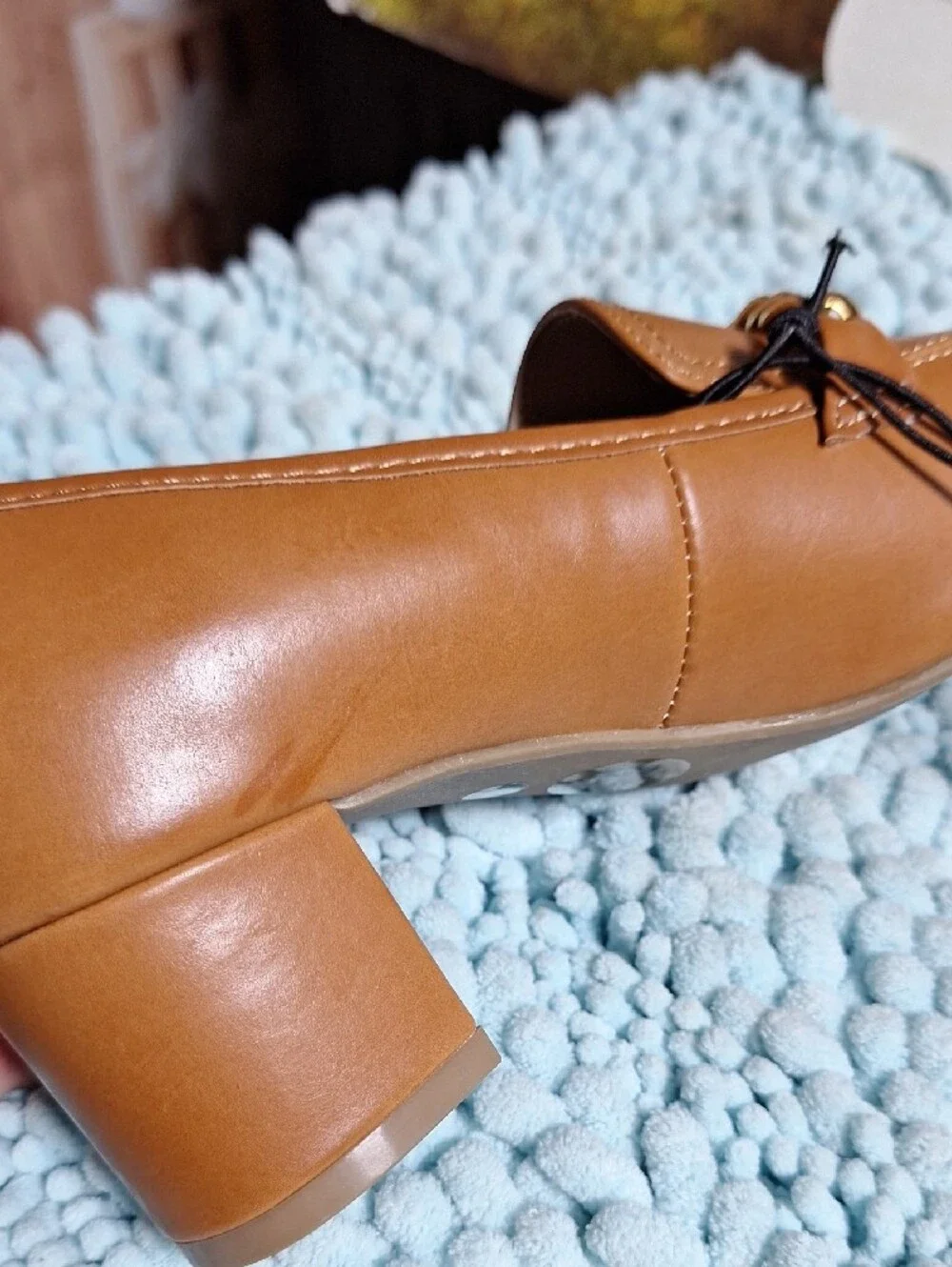 Liz Claiborne Cognac Chain-Trim Heels
